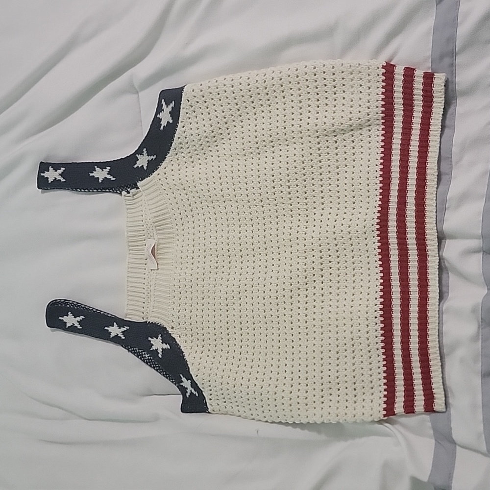 Patriotic Knit Crop Top by Pink Lily